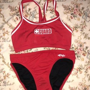 RED LIFEGUARD SUIT